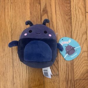 Squishmallows Tyrone the Beetle Plush - Navy and Dark Purple